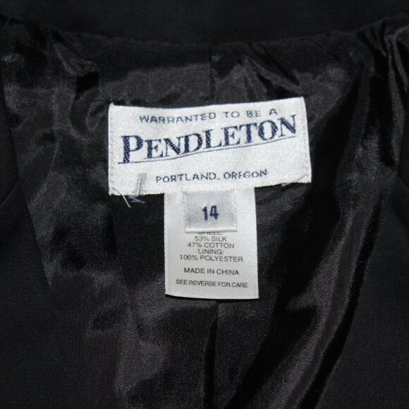 Pendleton 3 button Blazer Silk Blend Size 14 - Picture 3 of 7